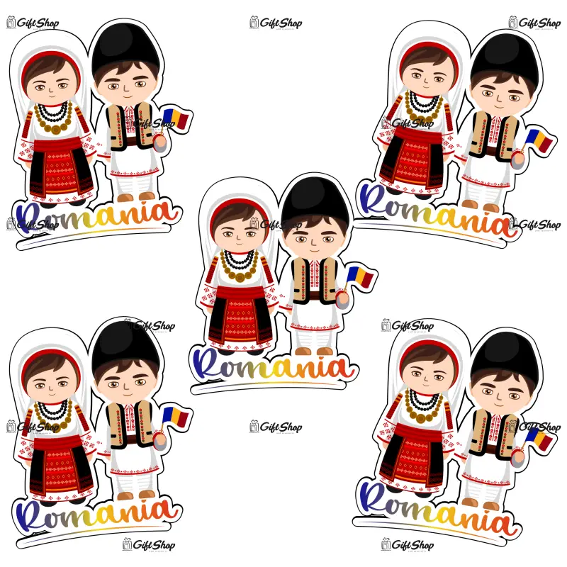 Copii tarani port popular romania, magnet frigider mgs126